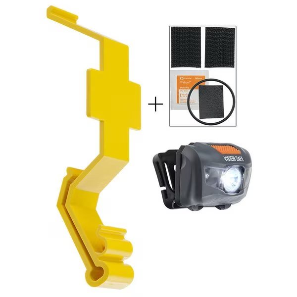 Complete Headlamp Kit with Yellow Goggle Guard Clip & HL3W Light, Goggle Guard, Mfr#: HL3W81400YW